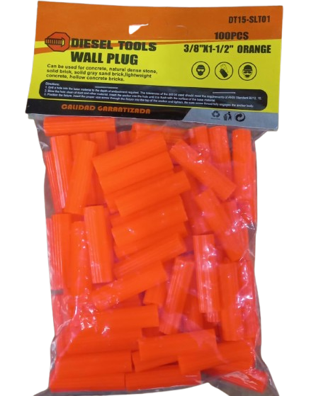 RAMPLUS PLAST 3/8X1-1/2ORANGE DT15-SLT01