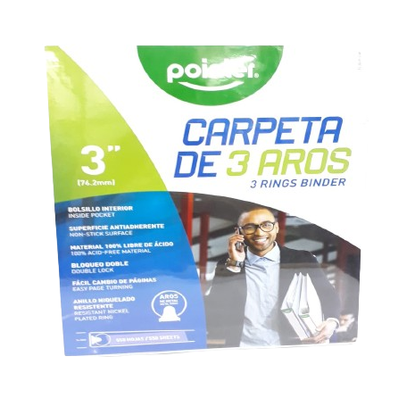 CARPETA POINTER 3" FLIG-P-3-W