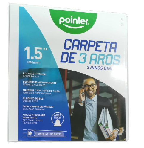 CARPETA POINTER 1.5" FLIG-P-1.5-W