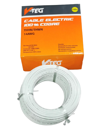 CABLE ELE 14 VT-2270 BLANCO V-TEG