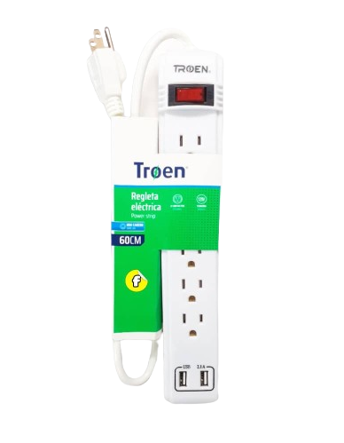 REGLETA TROEN 2 A136-G2S 2USB