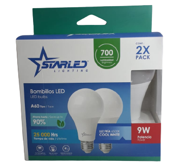 BOMBILLO LED   9W X2 SL-QPC003-9W STARLE