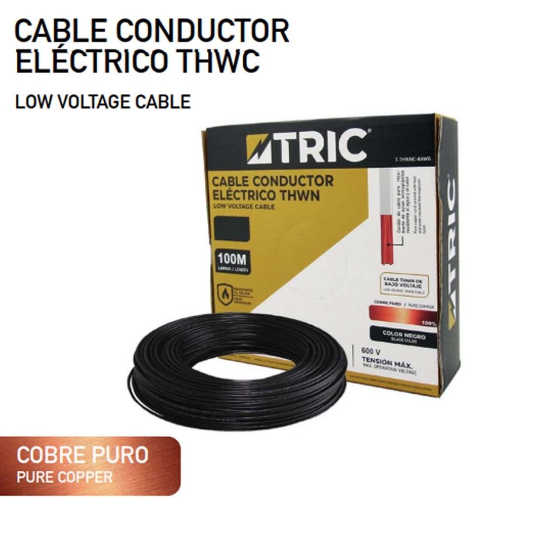 CABLE ELE 6 T-THWNC-6AWG-BK 1 TRIC