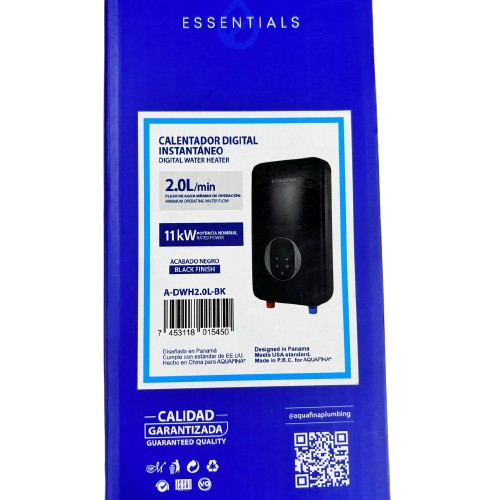 CALENTADOR AQUAF 2.0L A-DWH2.0L-BK