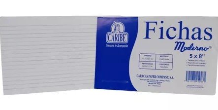 FICHAS CARIBE 5X8