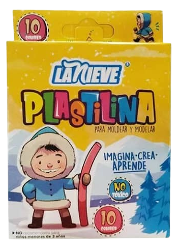 PLASTILINA LA  NIEVE X10 COLORES